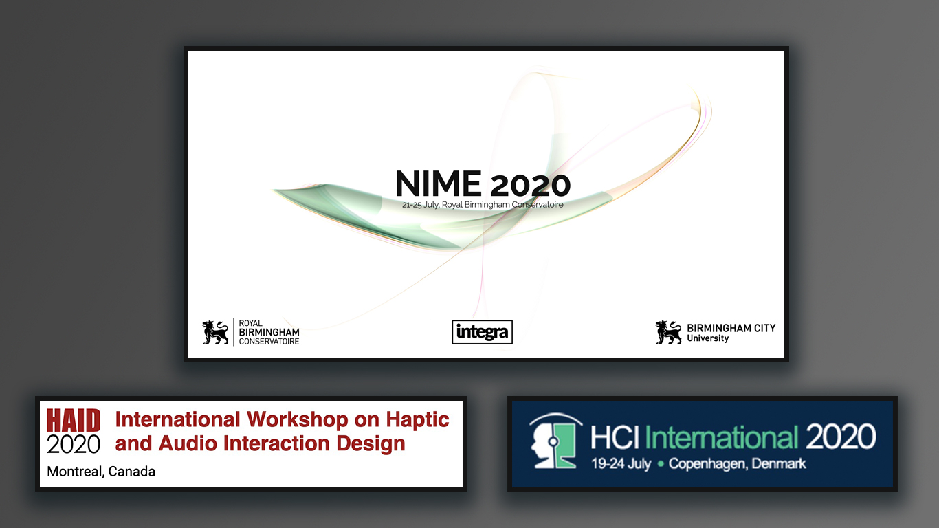 It’s conference time papers NIME, HCII, HAID IDMIL